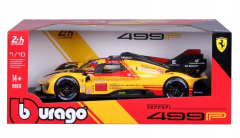 BBURAGO Ferrari 499P 24H LMS Hypercar 2024#83 1:24 Scale, AF Corse Le Mans Diecast Replica, Opening Doors, Ferrari Licensed, Age 14